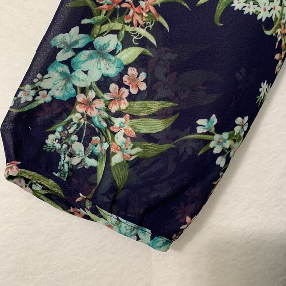 Charming Charlie Top Women Small ScoopNeck Sheer Floral Babydoll Lace Fairy Boho - Picture 8 of 9